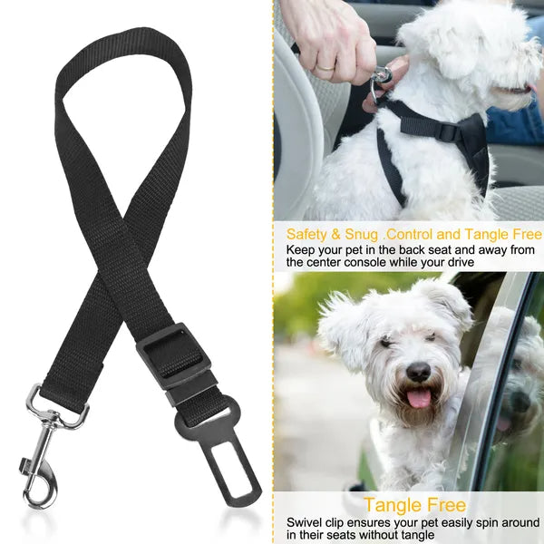 Pet Seat Belt Leash Adjustable Safety Harness for Dog snd Cat 2Pcs
