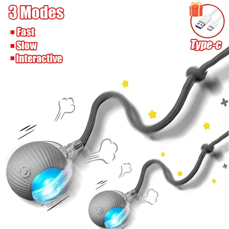 Pet Interactive Automatic Rolling Toy Ball Rechargeable 1-3Pcs