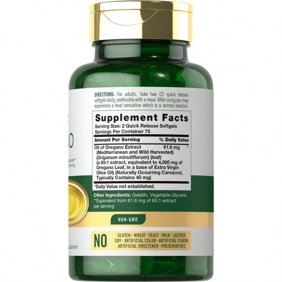 Carlyle Oregano Oil 4000mg Supplement | 150 Softgel Capsules