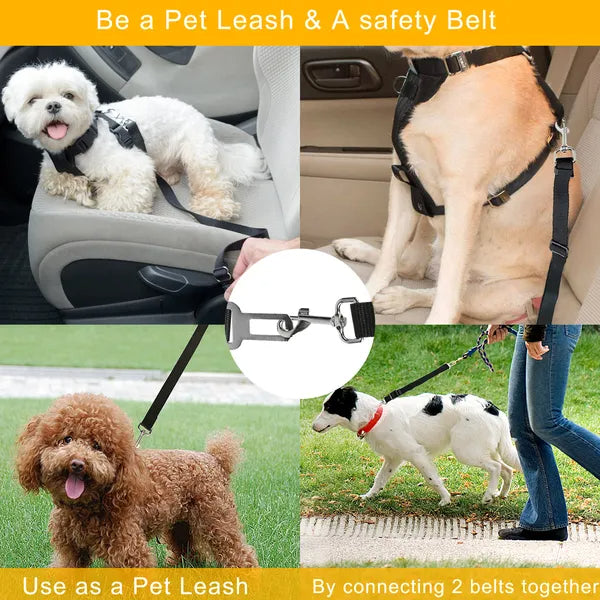 Pet Seat Belt Leash Adjustable Safety Harness for Dog snd Cat 2Pcs