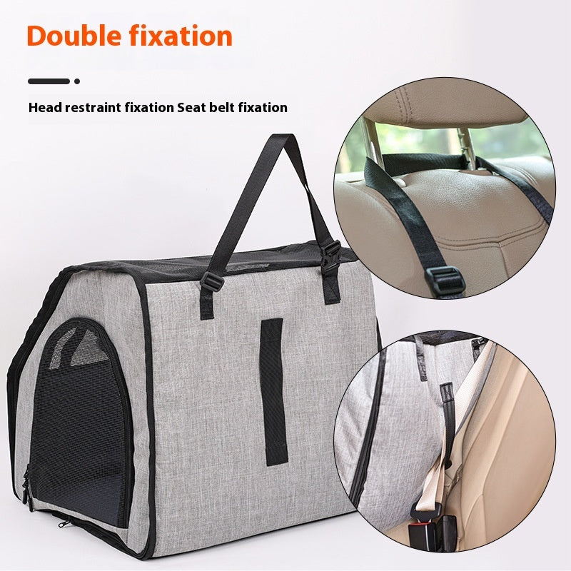 Portable Foldable Waterproof And Hard-wearing Pet Cage for Car seat