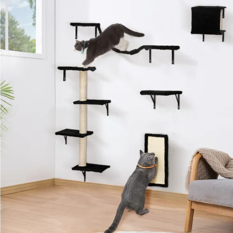 5-Piece Floating Cat Lounge Shelve Climber