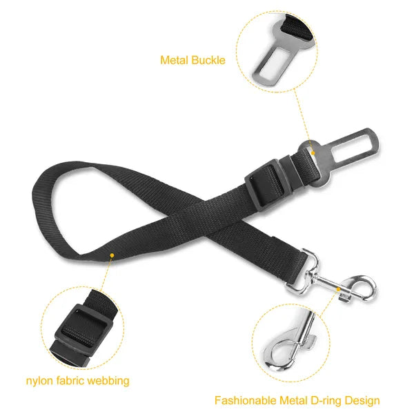 Pet Seat Belt Leash Adjustable Safety Harness for Dog snd Cat 2Pcs