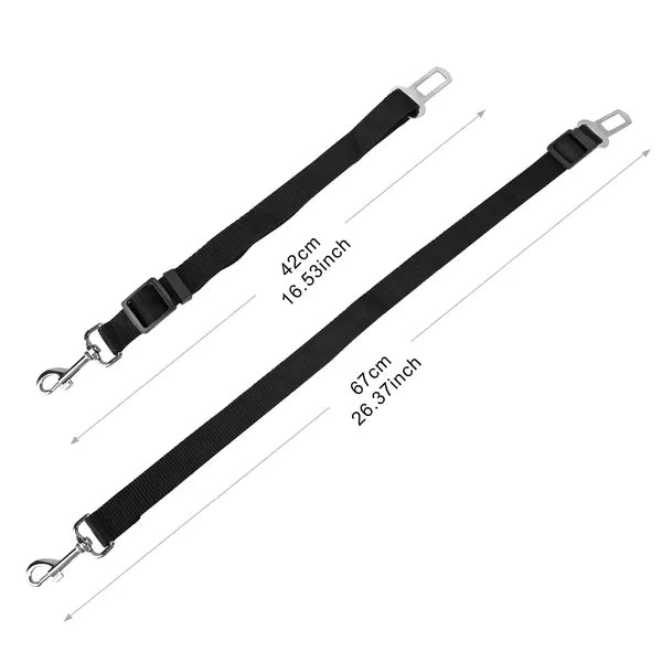 Pet Seat Belt Leash Adjustable Safety Harness for Dog snd Cat 2Pcs