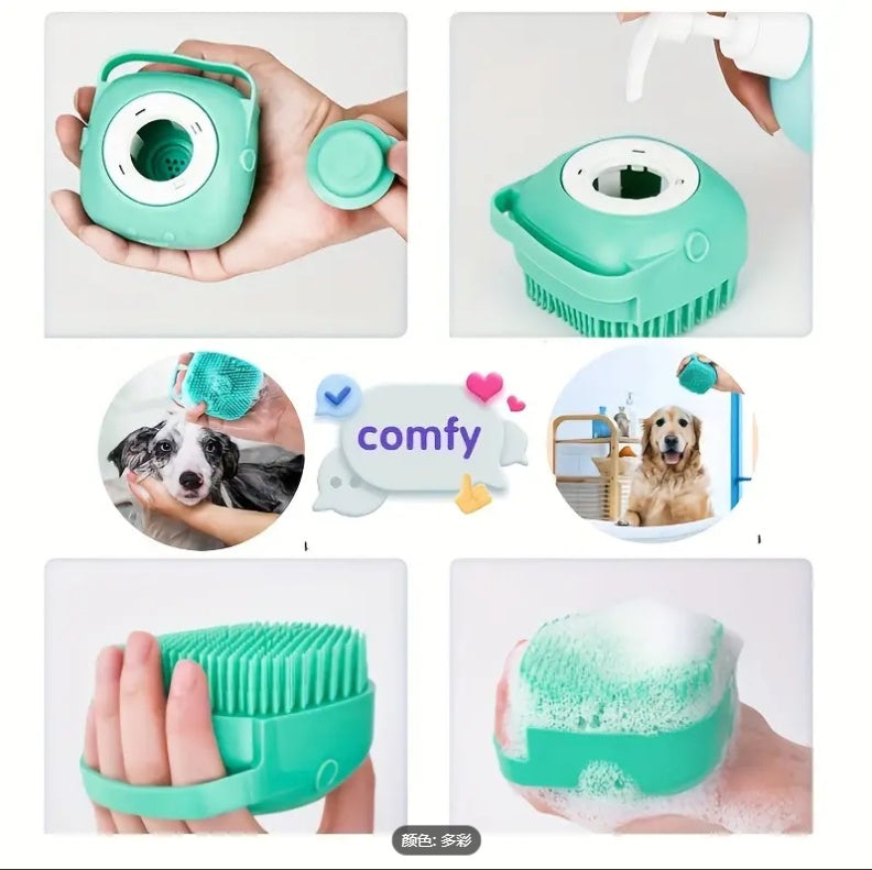 Pet Grooming Kit With brush, Nail Clipper, Flea Comb, Shampoo Bath Brush, Finger Toothbrush
