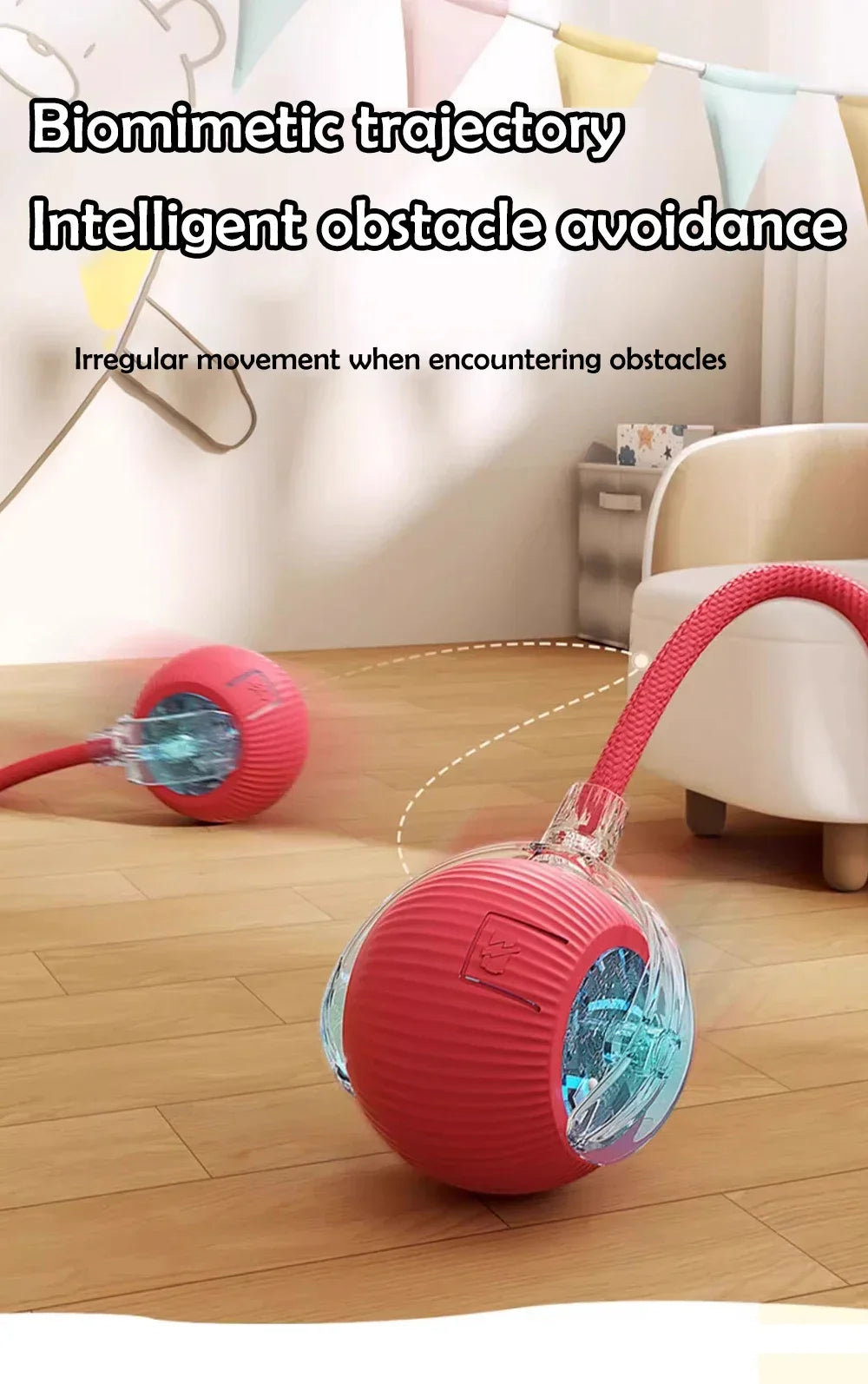 Pet Interactive Automatic Rolling Toy Ball Rechargeable 1-3Pcs