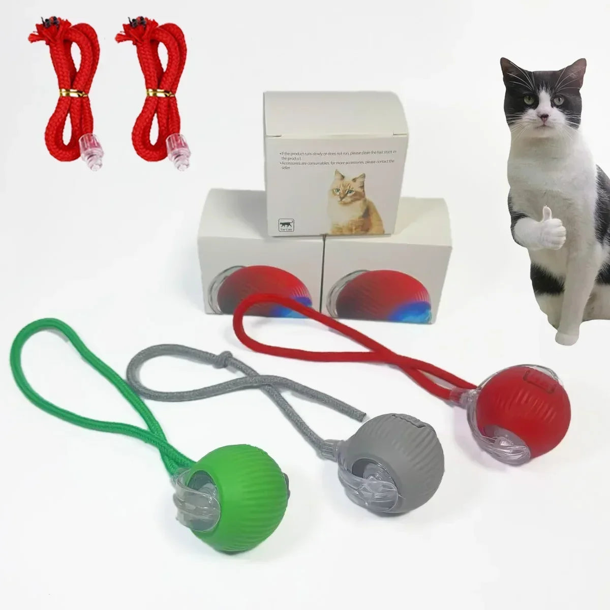 Pet Interactive Automatic Rolling Toy Ball Rechargeable 1-3Pcs