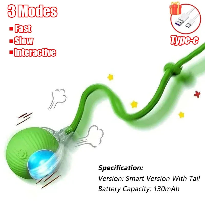 Pet Interactive Automatic Rolling Toy Ball Rechargeable 1-3Pcs