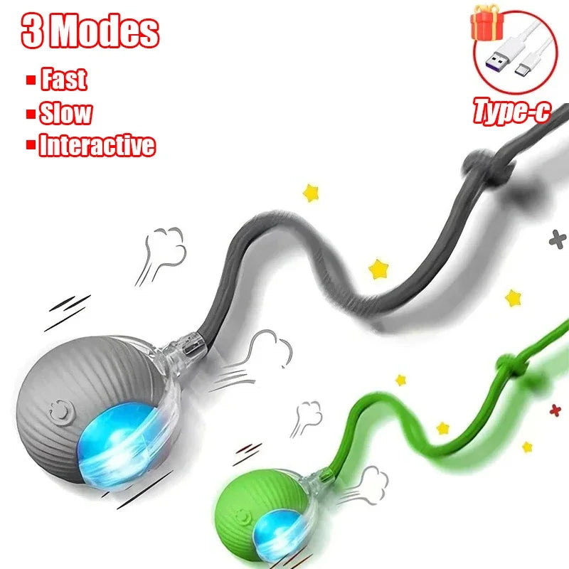 Pet Interactive Automatic Rolling Toy Ball Rechargeable 1-3Pcs