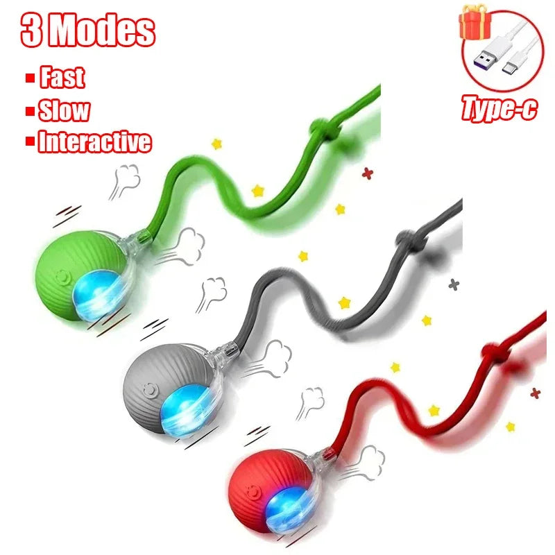 Pet Interactive Automatic Rolling Toy Ball Rechargeable 1-3Pcs