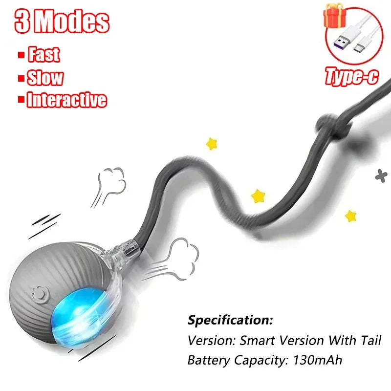 Pet Interactive Automatic Rolling Toy Ball Rechargeable 1-3Pcs