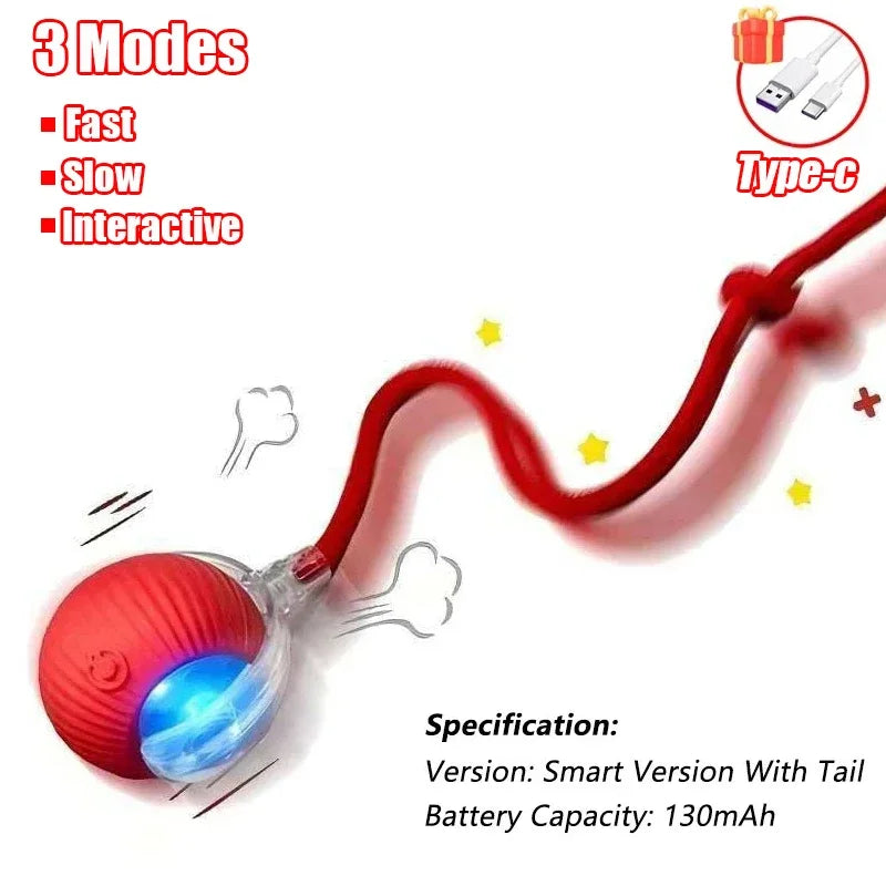 Pet Interactive Automatic Rolling Toy Ball Rechargeable 1-3Pcs
