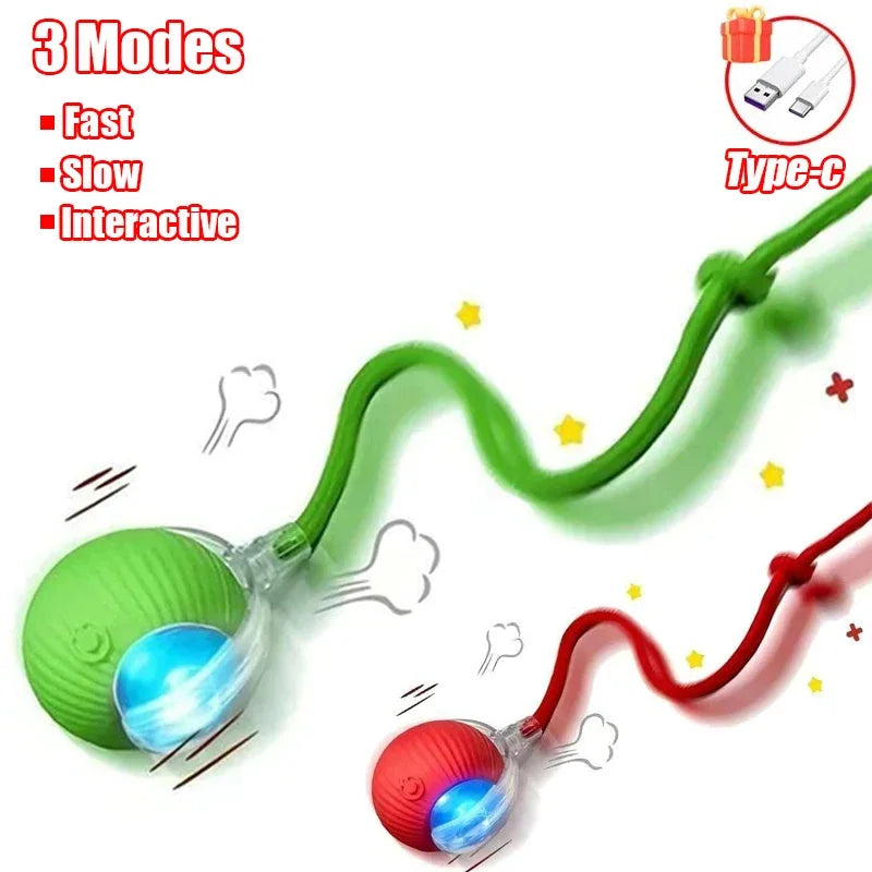 Pet Interactive Automatic Rolling Toy Ball Rechargeable 1-3Pcs