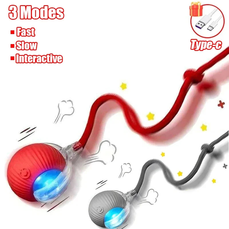 Pet Interactive Automatic Rolling Toy Ball Rechargeable 1-3Pcs