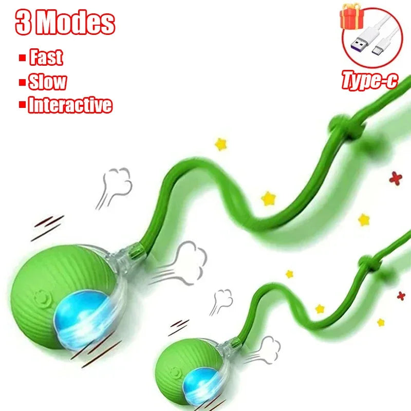 Pet Interactive Automatic Rolling Toy Ball Rechargeable 1-3Pcs