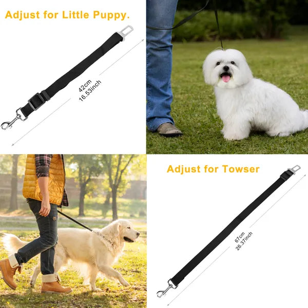Pet Seat Belt Leash Adjustable Safety Harness for Dog snd Cat 2Pcs