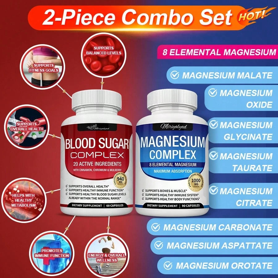 Miriyalyad Magnesium Complex Supplement 8 Elemental 1000mg - 90 Capsules