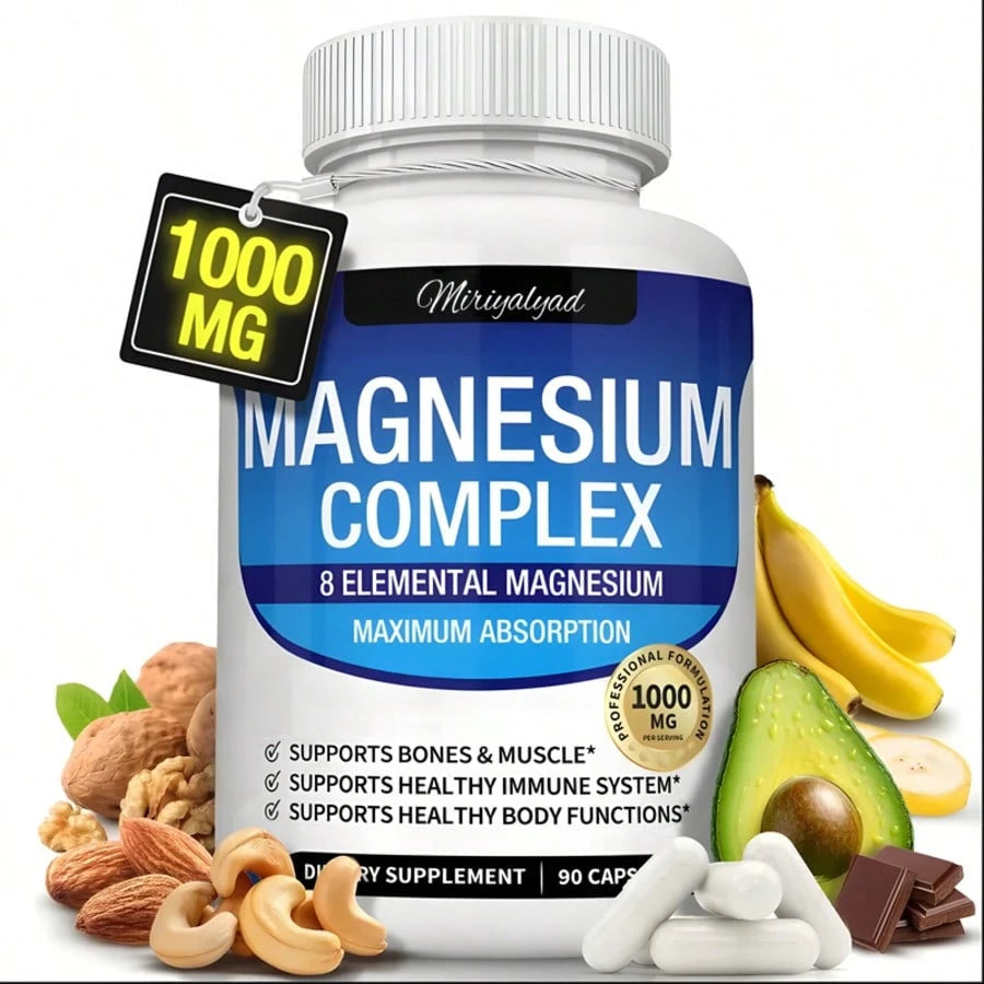 Miriyalyad Magnesium Complex Supplement 8 Elemental 1000mg - 90 Capsules