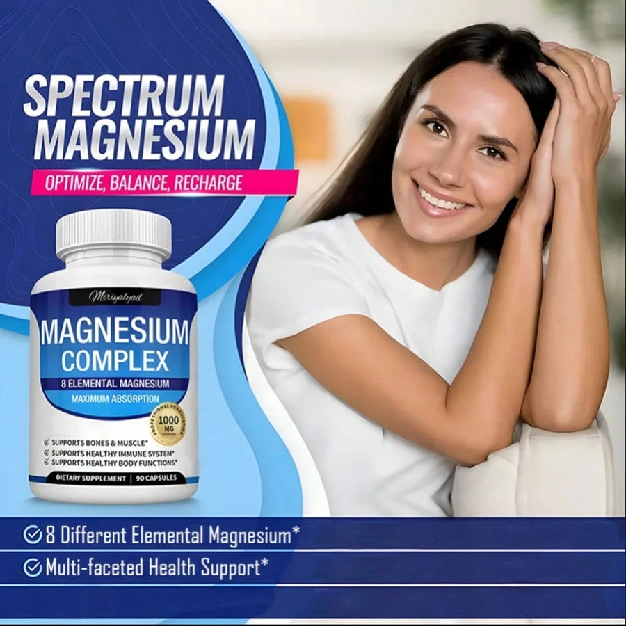 Miriyalyad Magnesium Complex Supplement 8 Elemental 1000mg - 90 Capsules
