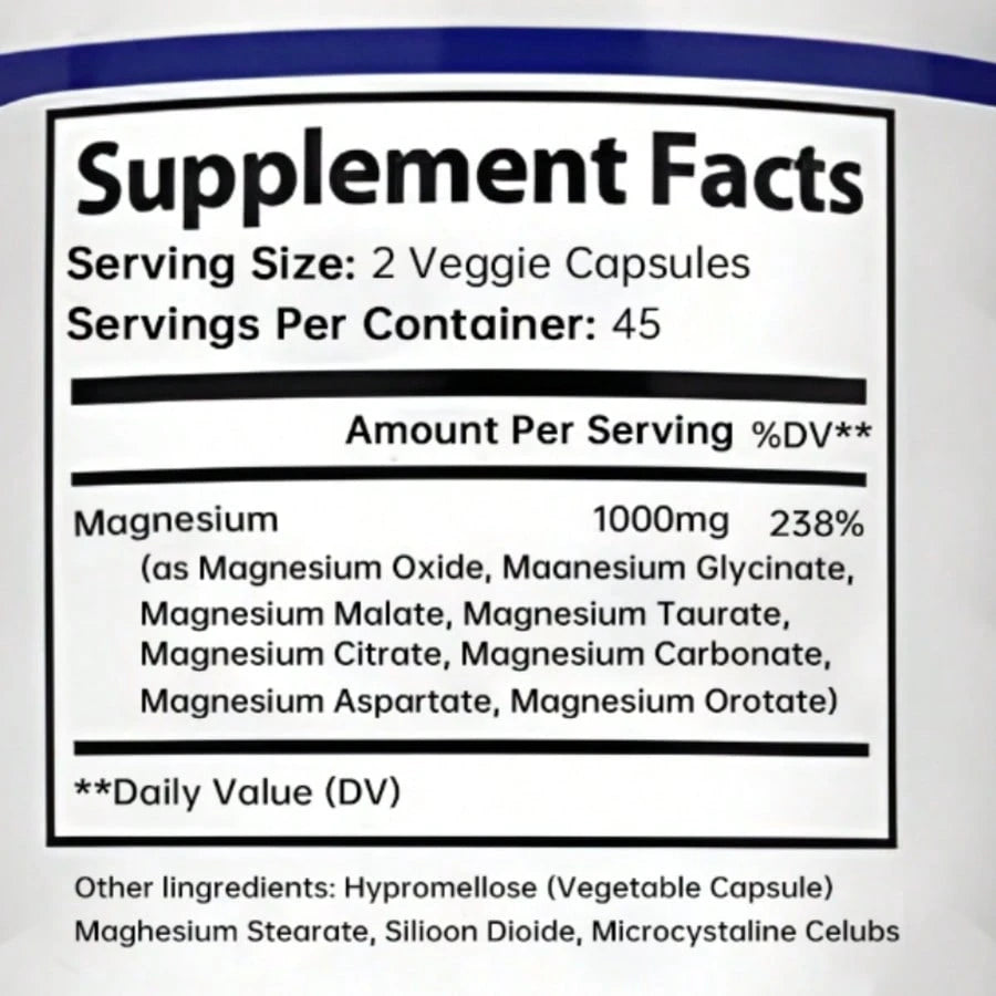 Miriyalyad Magnesium Complex Supplement 8 Elemental 1000mg - 90 Capsules