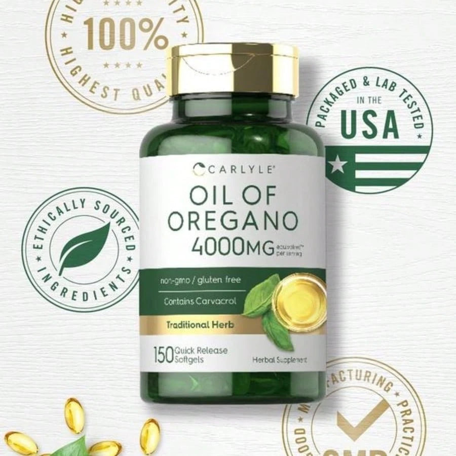 Carlyle Oregano Oil 4000mg Supplement | 150 Softgel Capsules